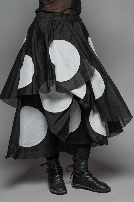 Tentou Dot Skirt Blk