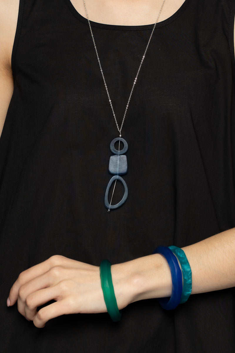 Traveller Triple Bangle Blue