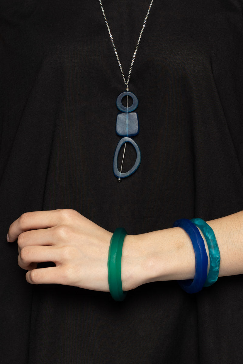 Traveller Triple Bangle Blue