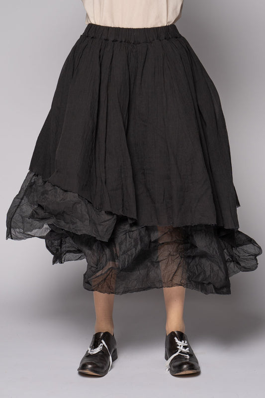 Kina Gather Skirt Blk