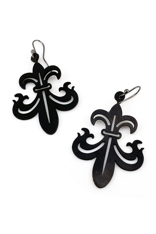 Fleur Earrings Blk