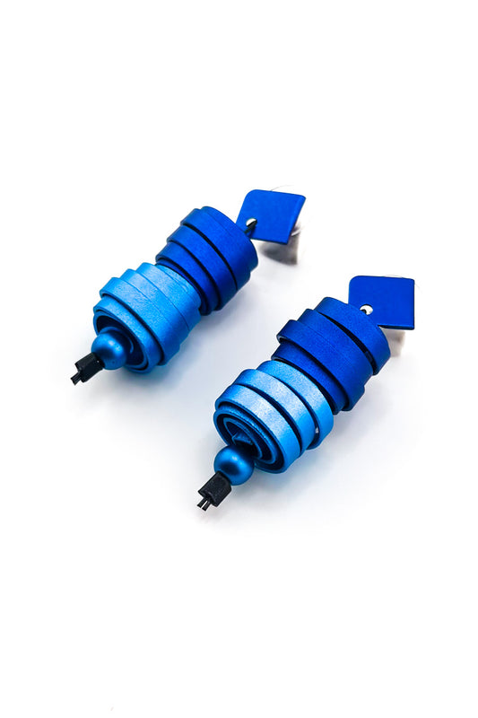 Swirl Earrings Blue