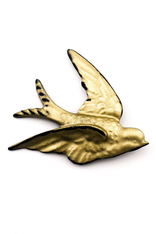 Swallow Brooch Gold