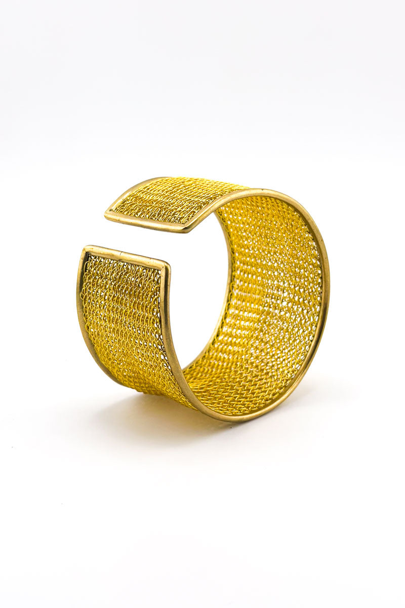 Border Cuff Gold Brass