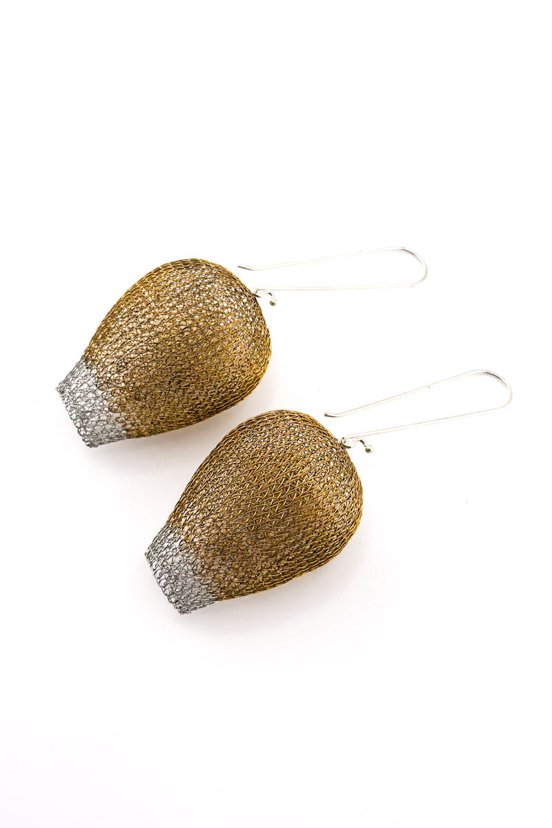 Gumnut Earrings Brass