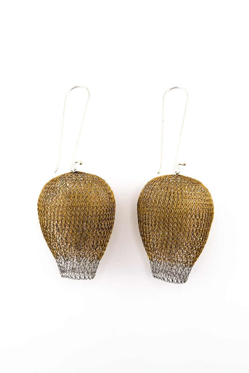 Gumnut Earrings Brass