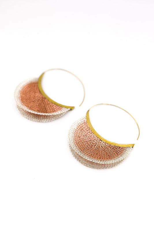 Fan Hook Earrings Blush