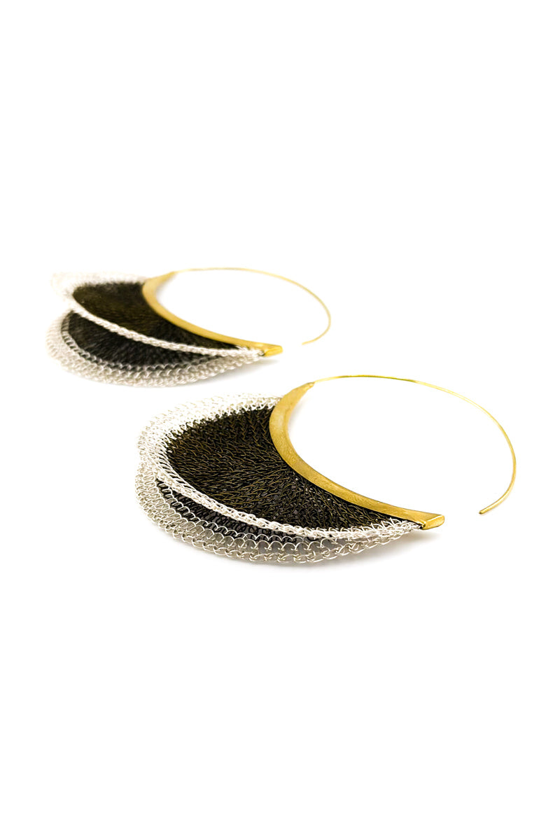 Fan Hook Earrings Antique