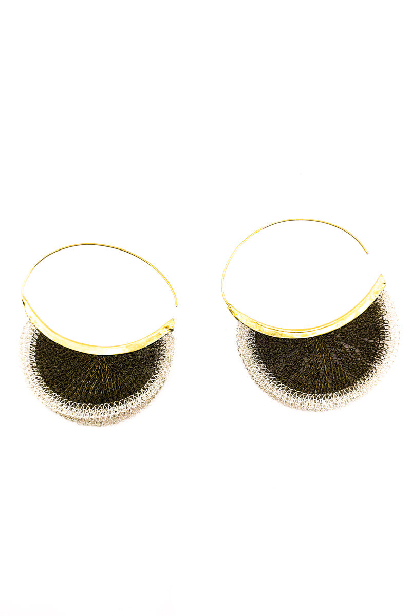 Fan Hook Earrings Antique