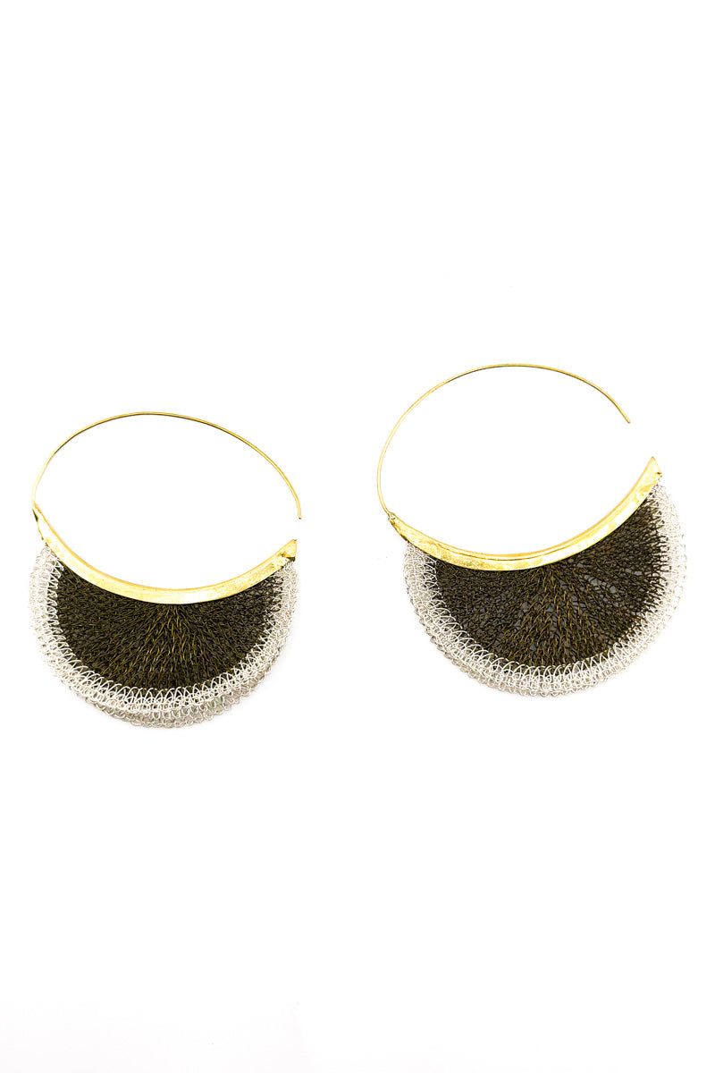 Fan Hook Earrings Antique