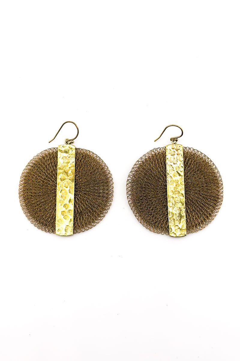 Vertical Earrings Brass
