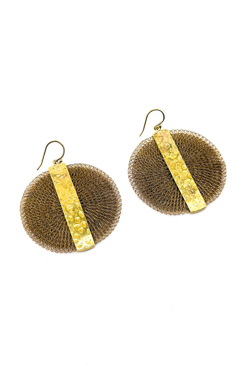 Vertical Earrings Brass