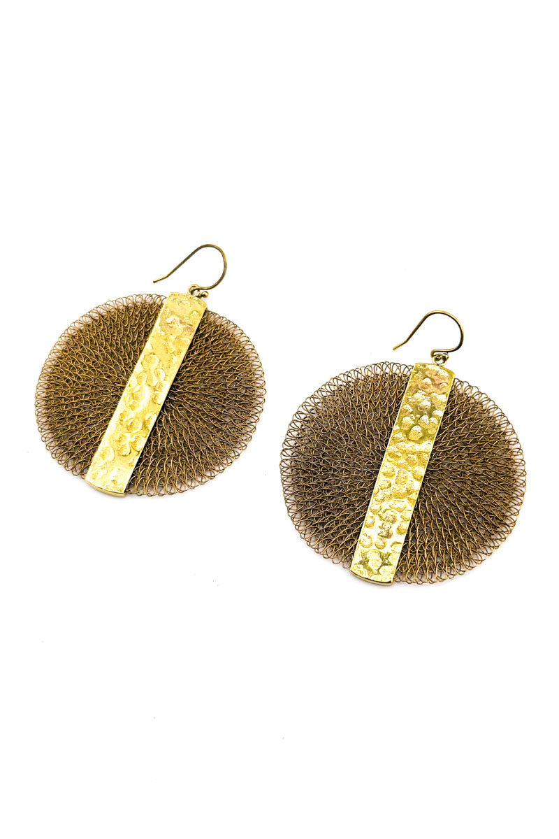 Vertical Earrings Brass