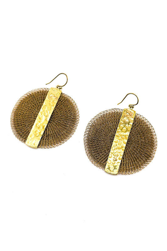 Vertical Earrings Brass