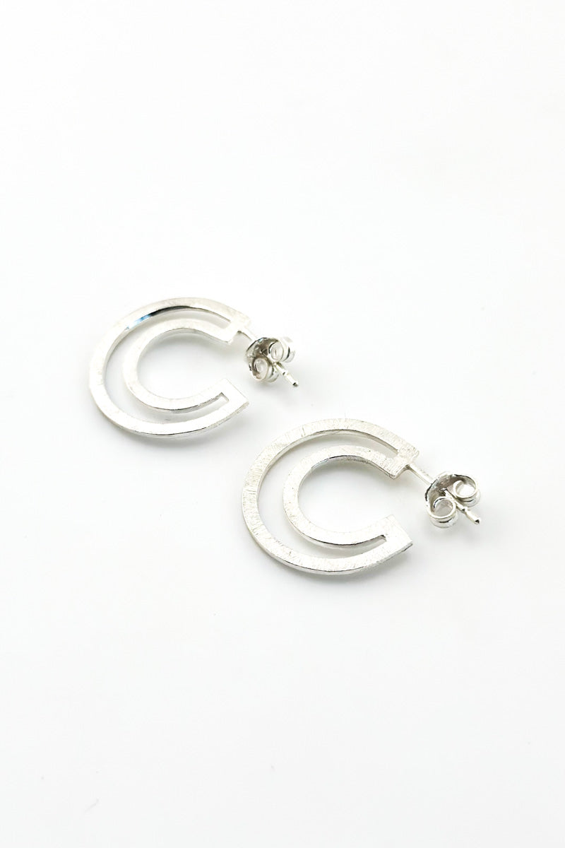 Outline Earrings Silver