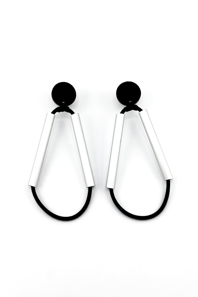 XL Triangle Earrings Silver