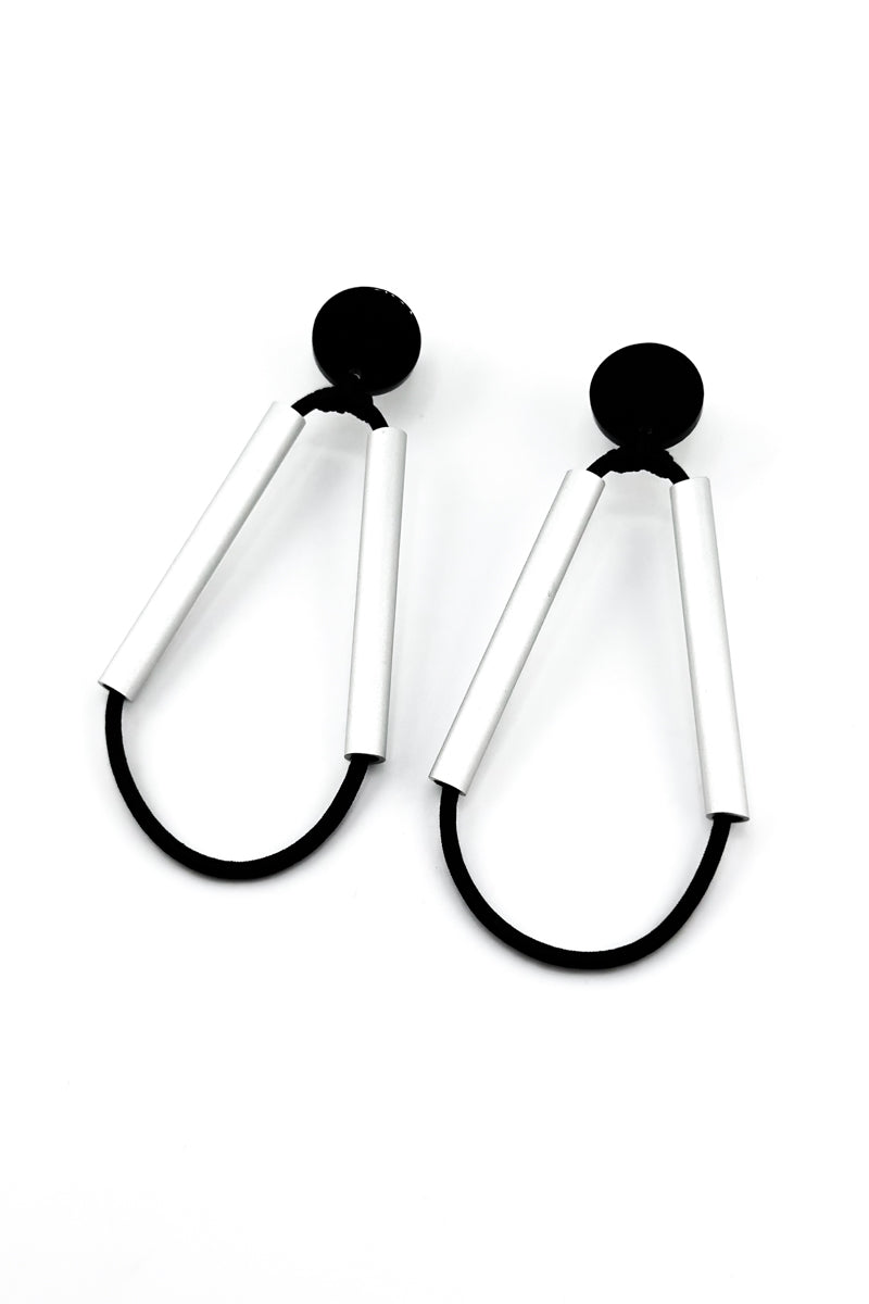 XL Triangle Earrings Silver