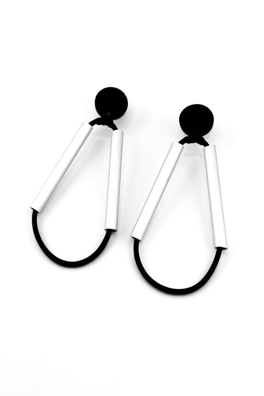 XL Triangle Earrings Silver