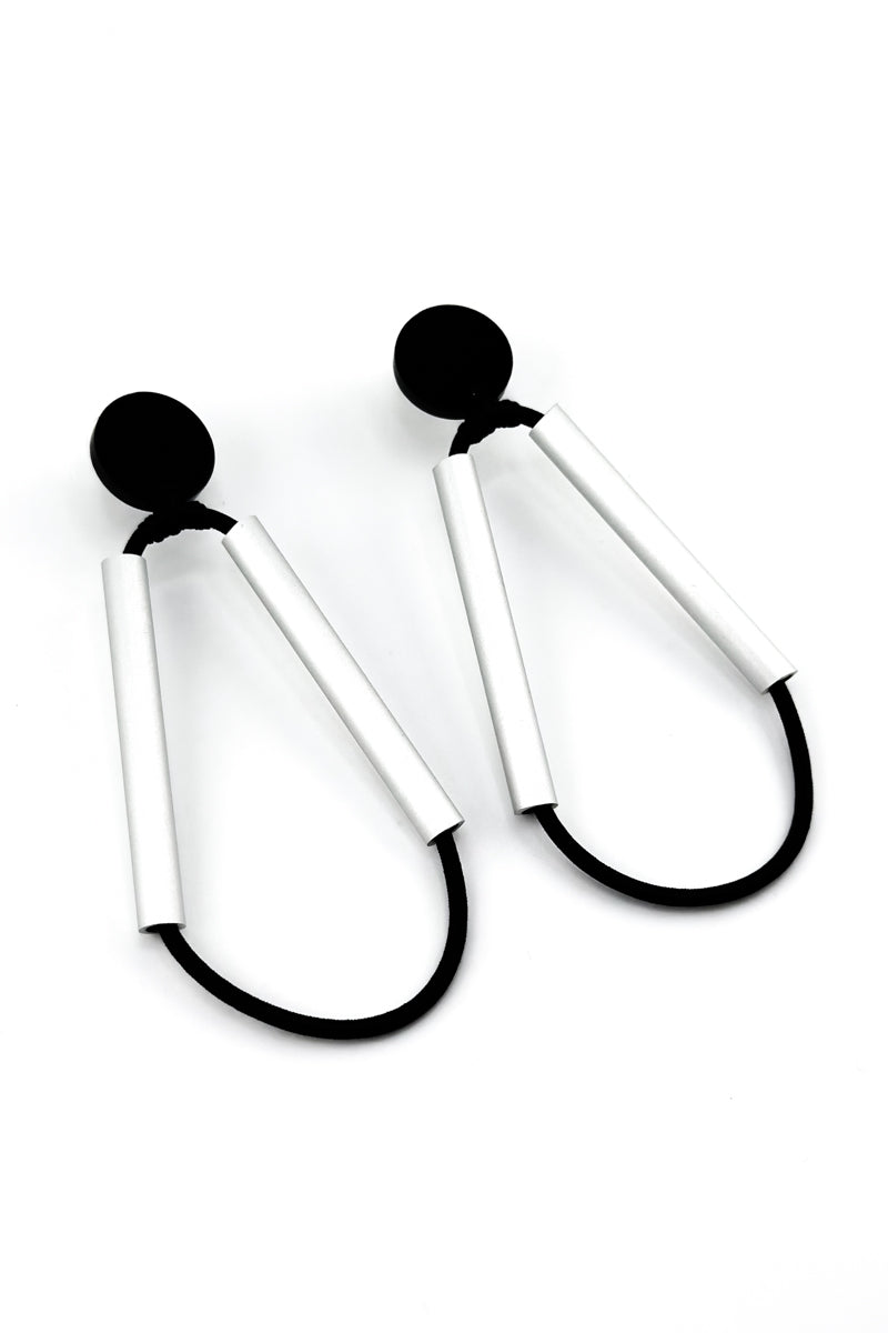 XL Triangle Earrings Silver