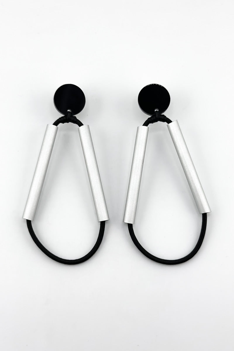 XL Triangle Earrings Silver