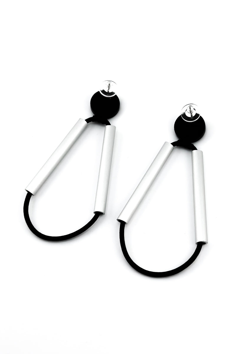 XL Triangle Earrings Silver