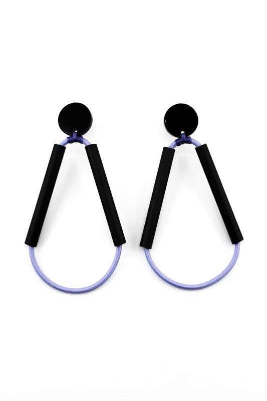 XL Triangle Earrings Lavender