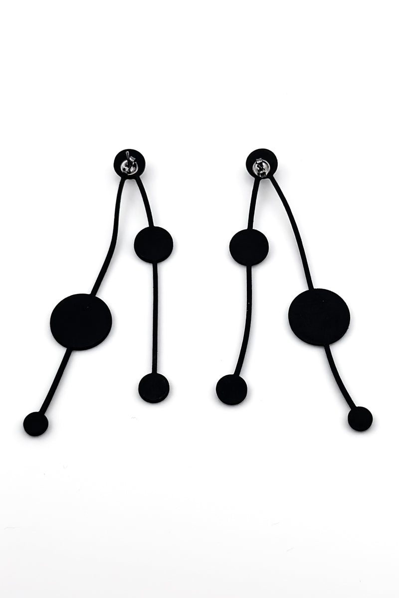 Dot Earrings Blk