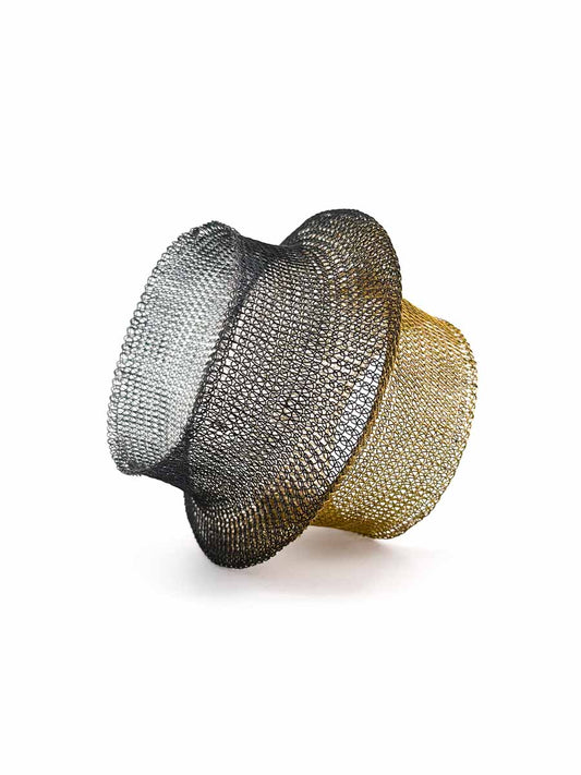 Bi Geo Bangle Oxi/Brass