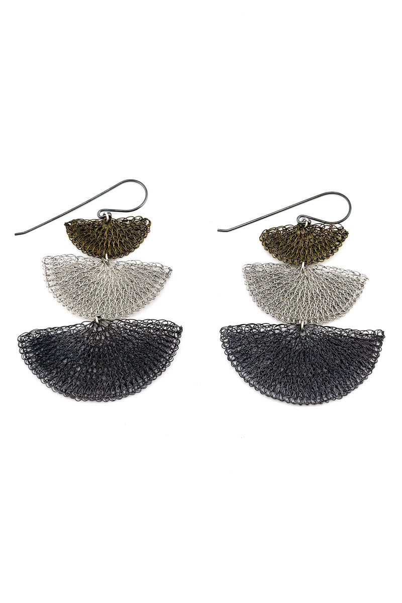 Triple Moon Earrings Stain/Oxi