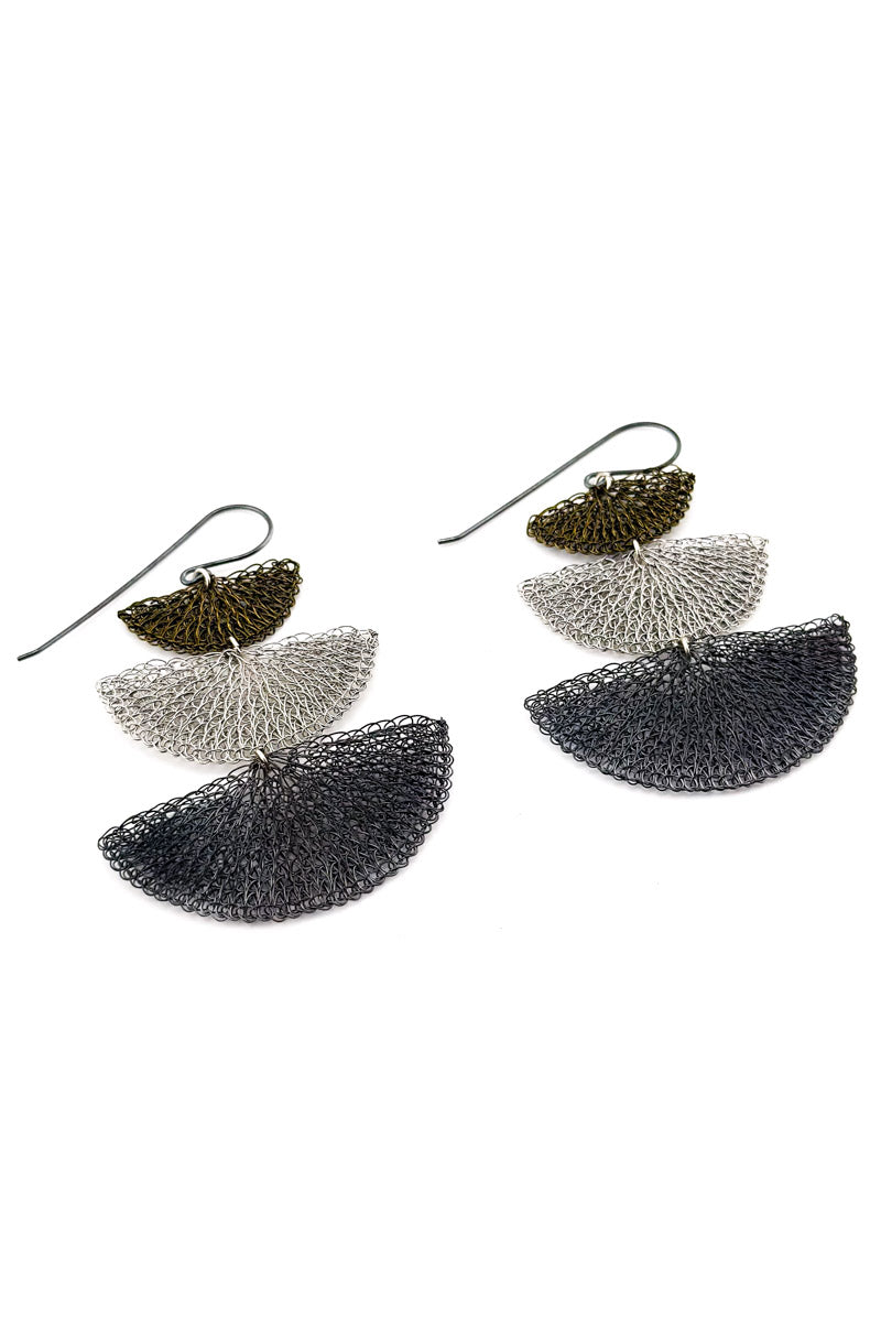 Triple Moon Earrings Stain/Oxi