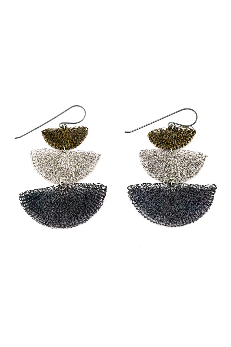Triple Moon Earrings Stain/Oxi