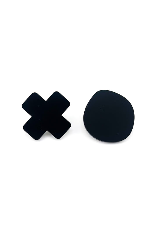Big Batsu Maru Earrings Blk