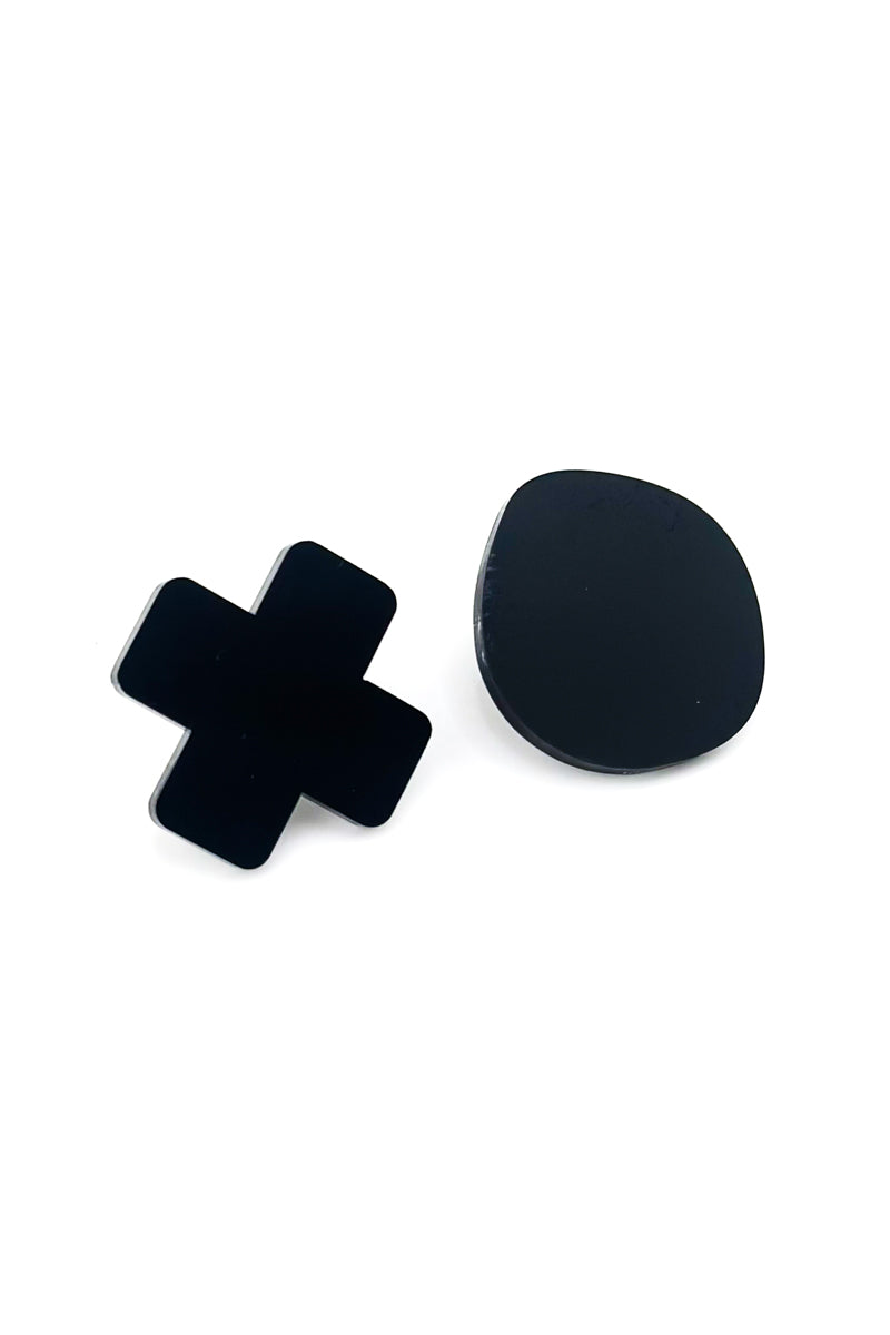 Big Batsu Maru Earrings Blk