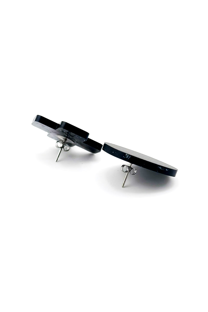 Big Batsu Maru Earrings Blk