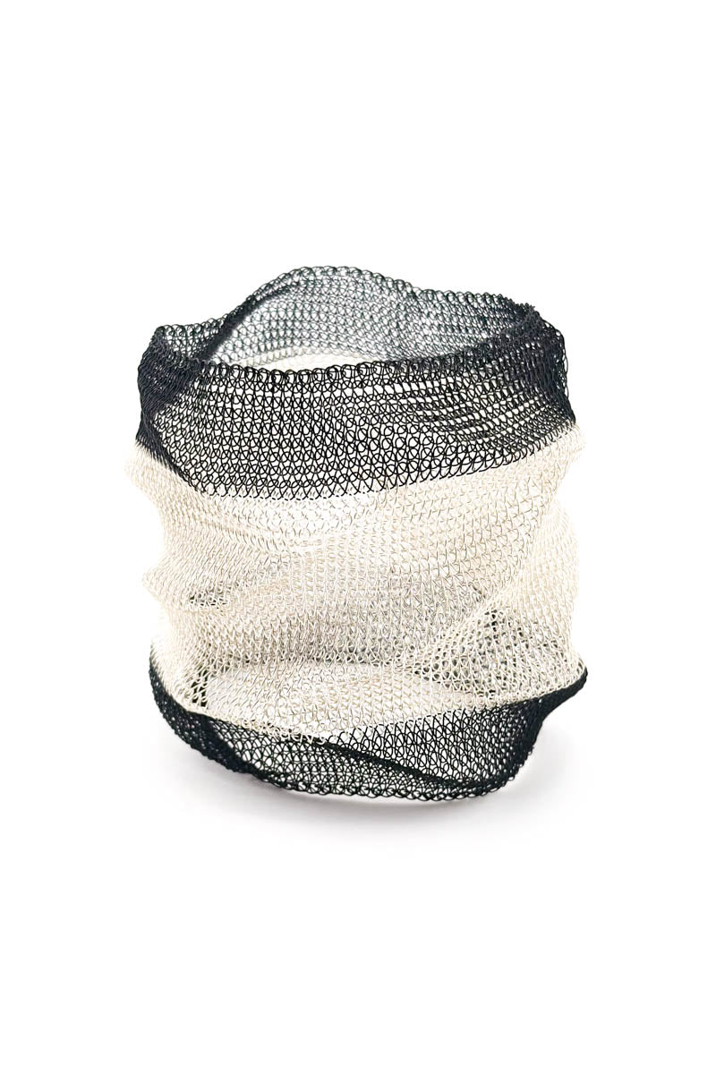 Scrunch Bangle Blk/Slv