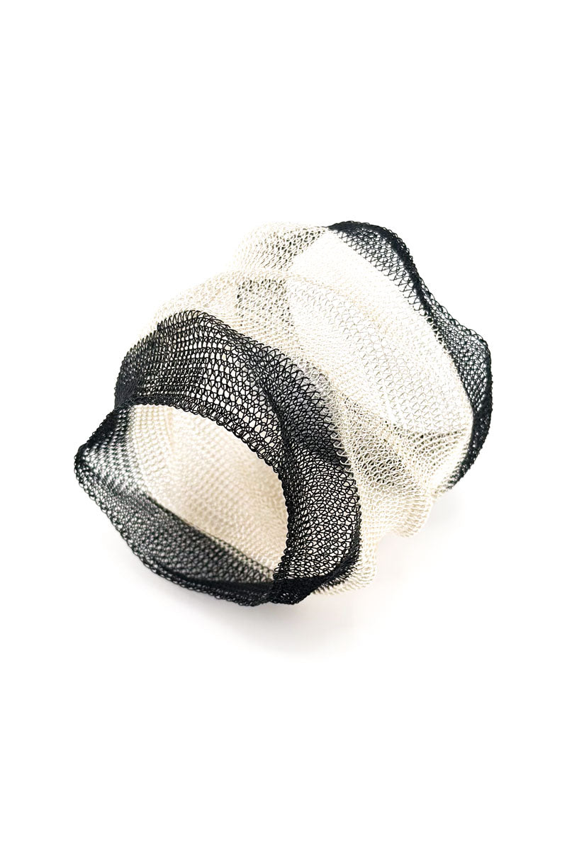 Scrunch Bangle Blk/Slv