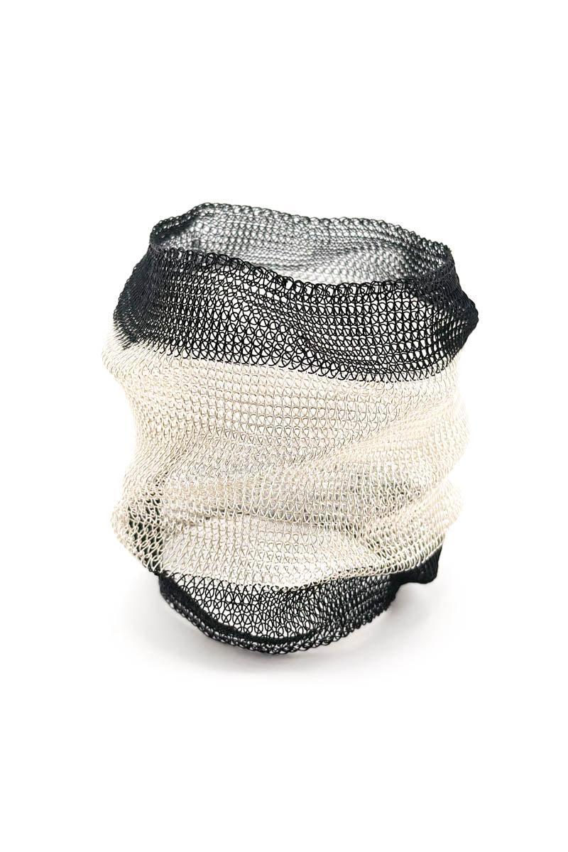 Scrunch Bangle Blk/Slv