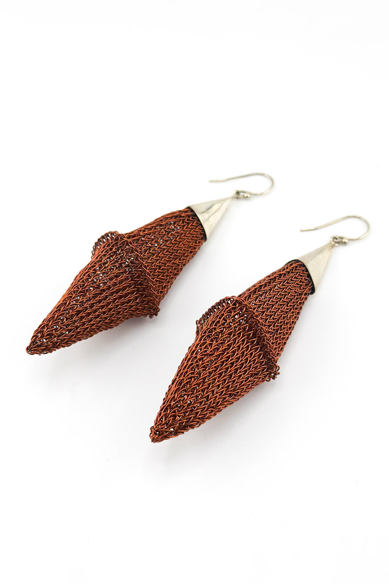 Pod Tip Earrings Copper