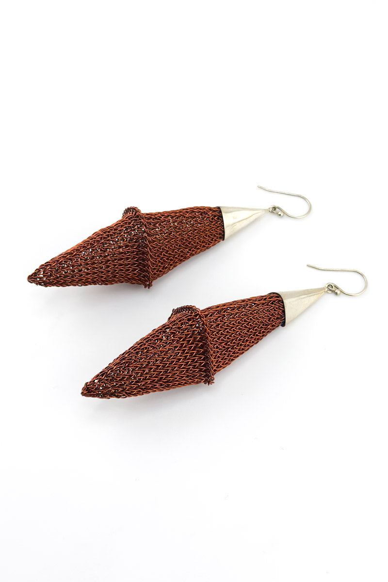 Pod Tip Earrings Copper