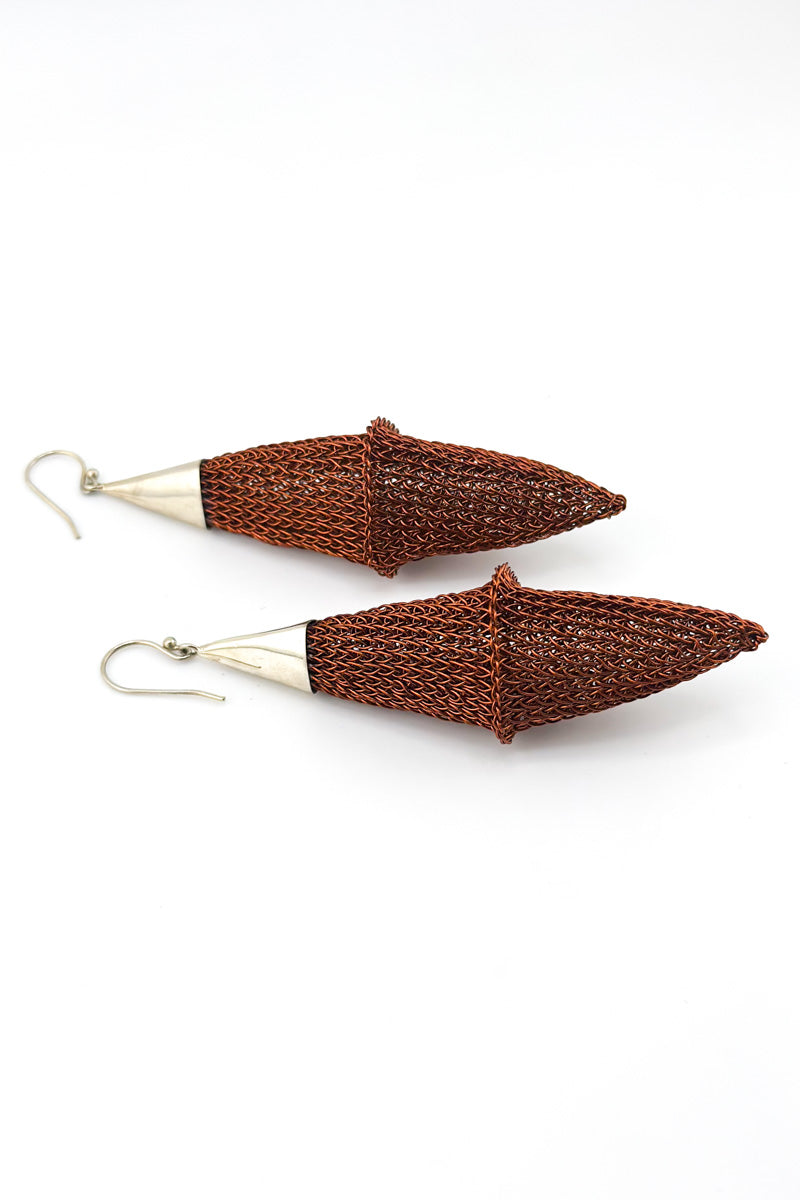 Pod Tip Earrings Copper