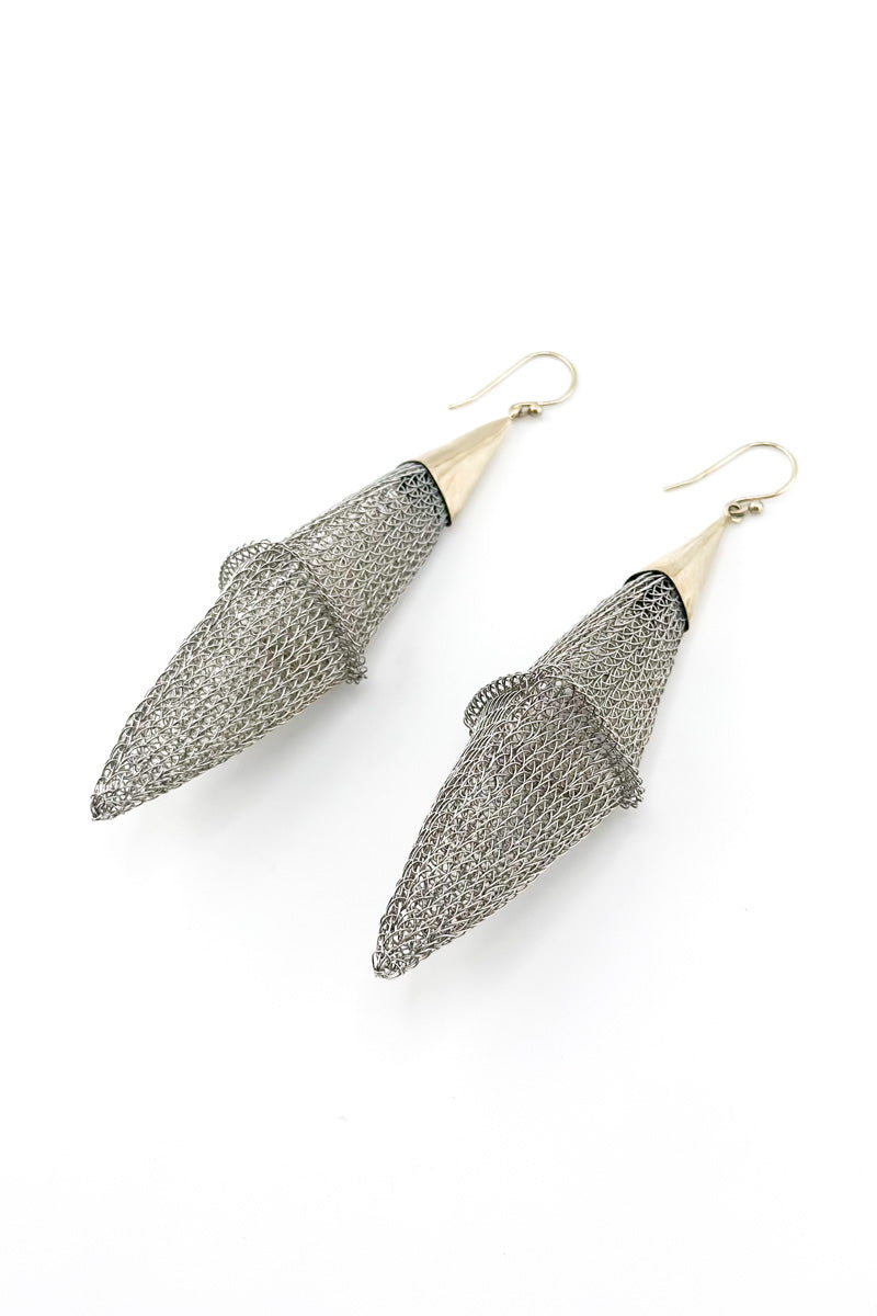 Pod Tip Earrings Stainless