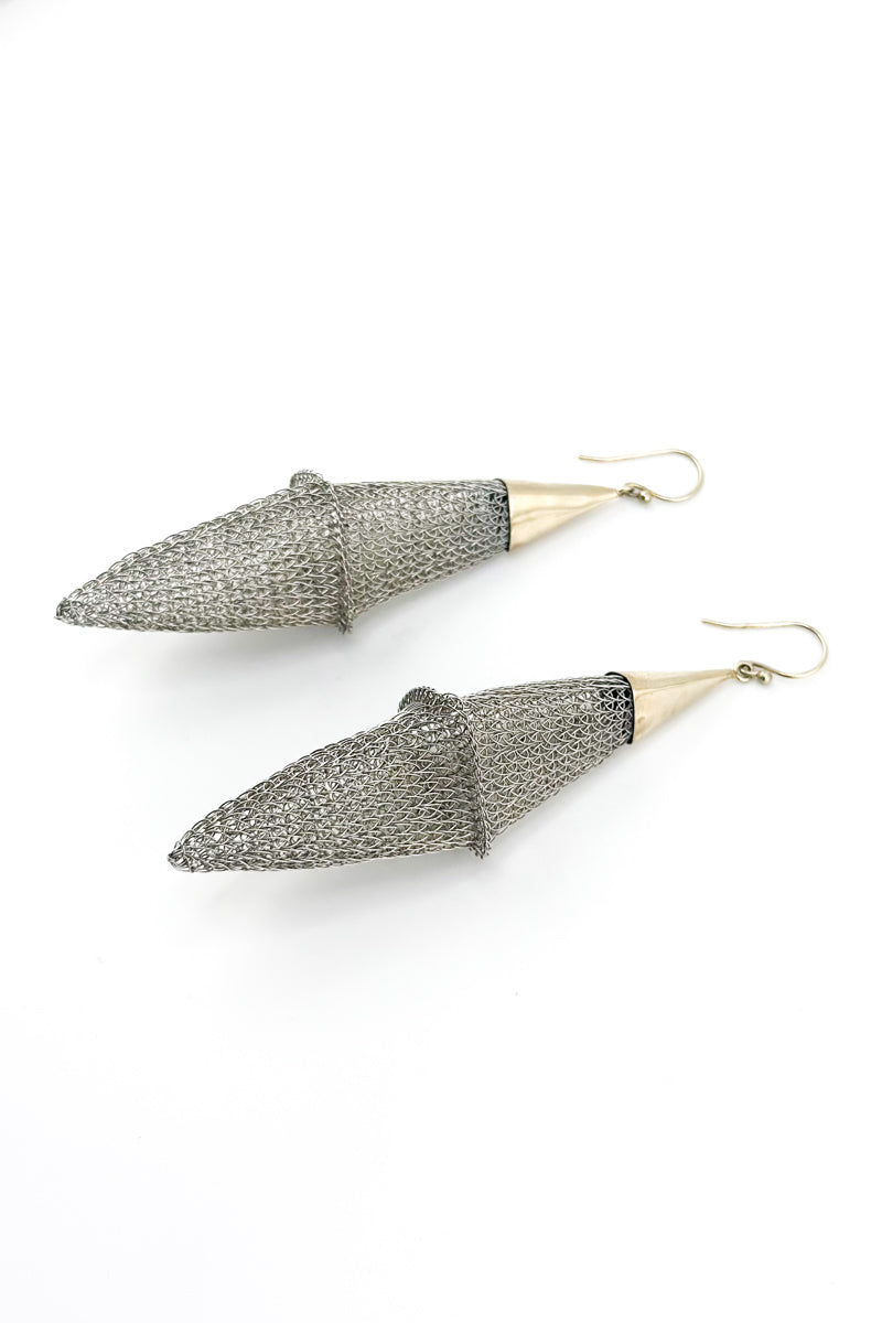 Pod Tip Earrings Stainless
