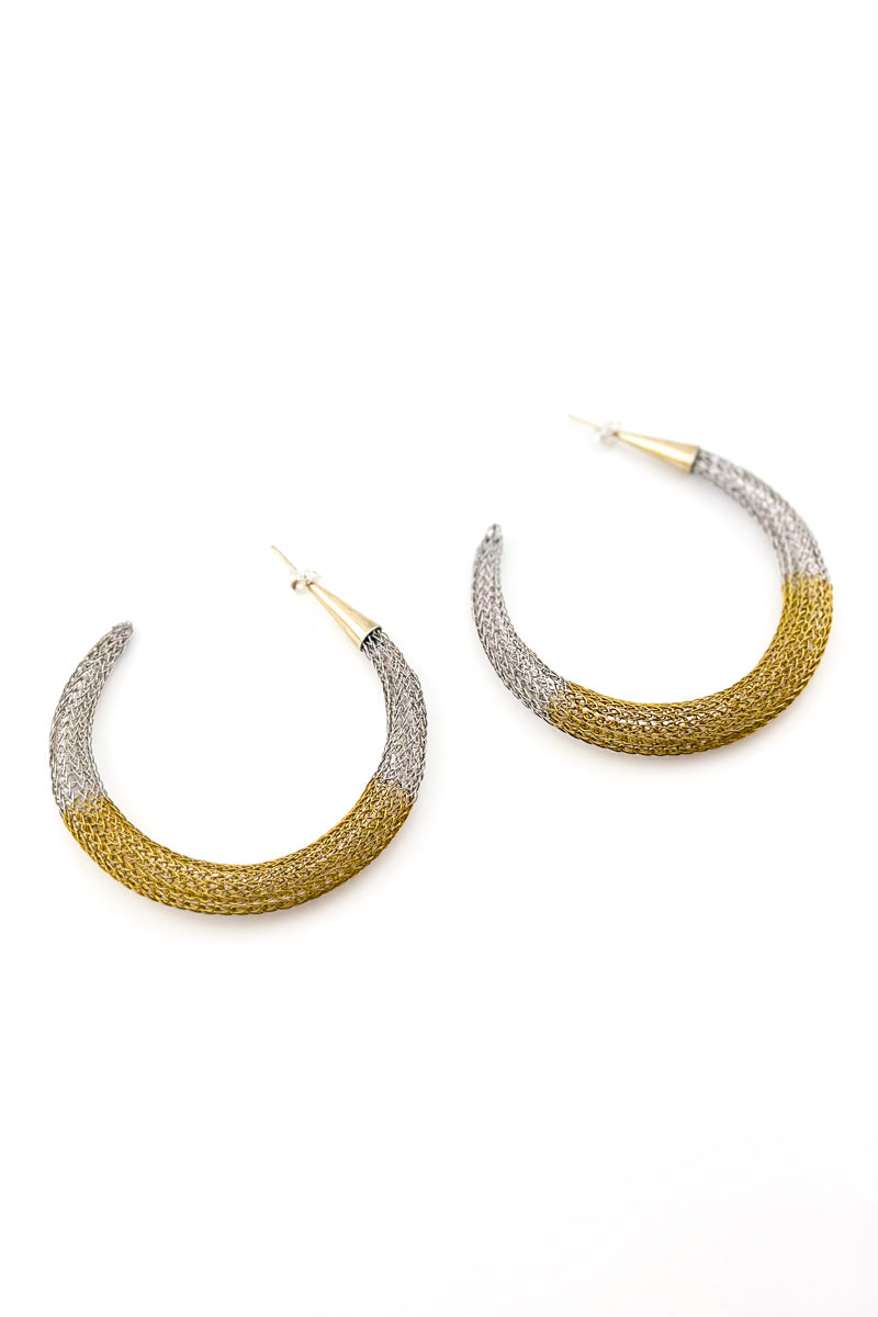 Hoop Earrings Brss/Stn