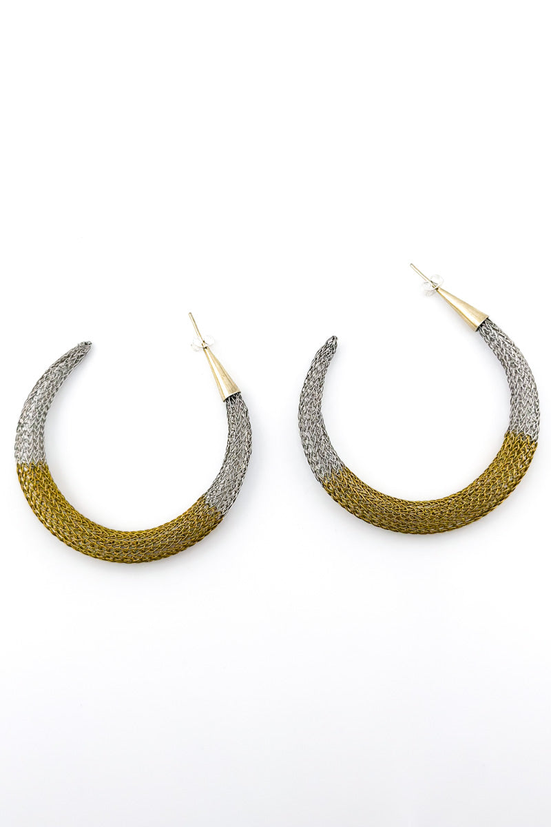 Hoop Earrings Brss/Stn