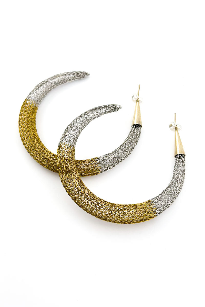 Hoop Earrings Brss/Stn