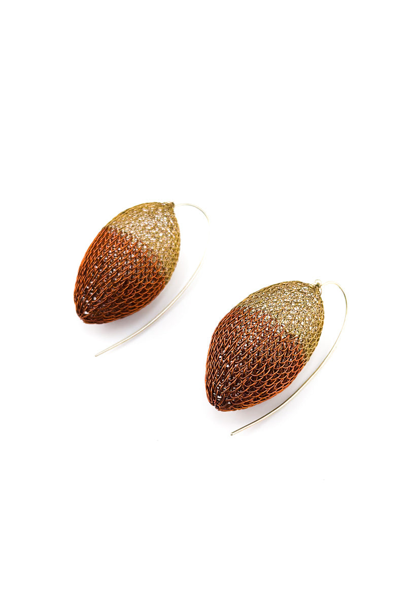 Beetle Earrings Brs/Cpr