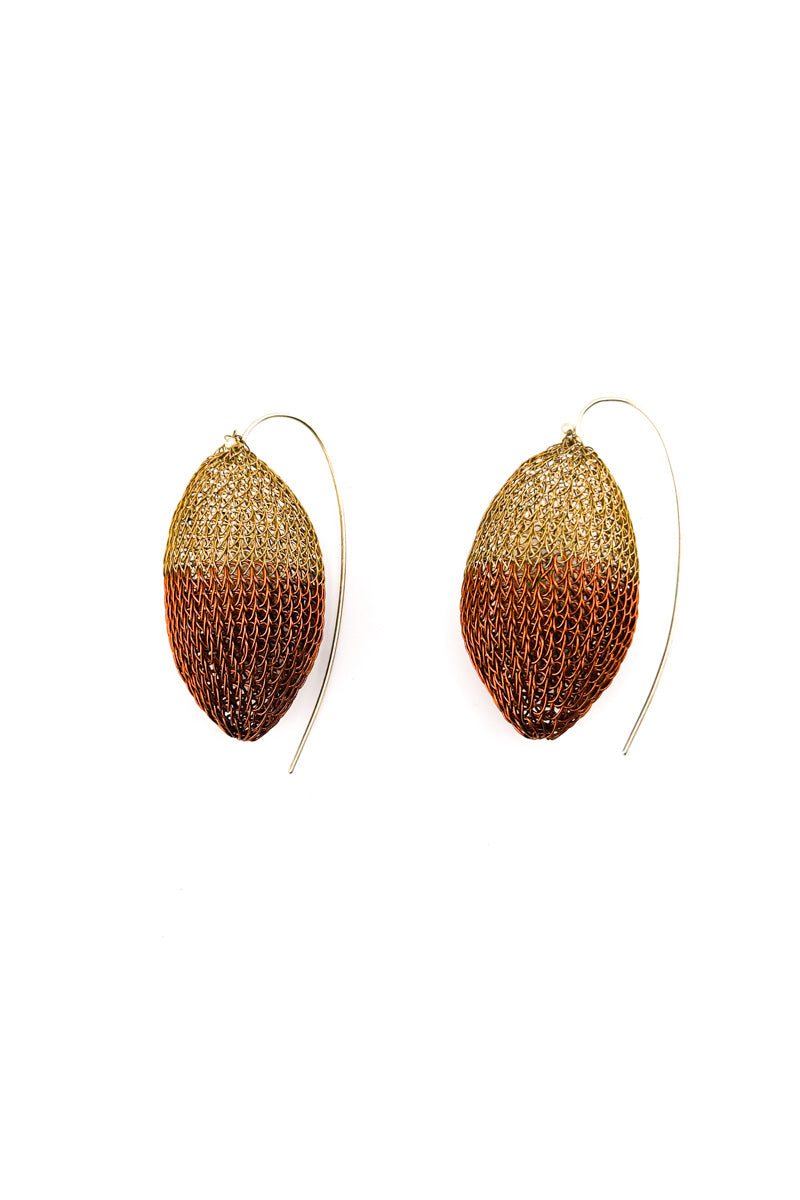 Beetle Earrings Brs/Cpr