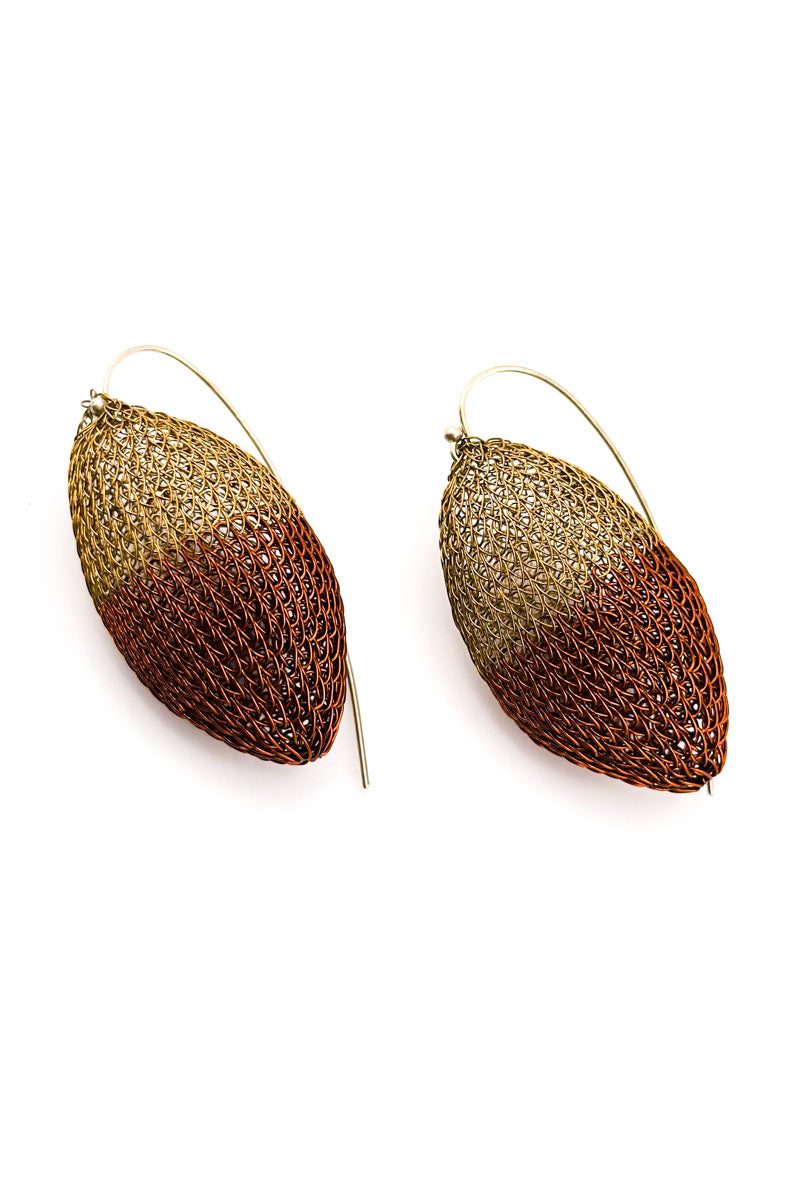 Beetle Earrings Brs/Cpr
