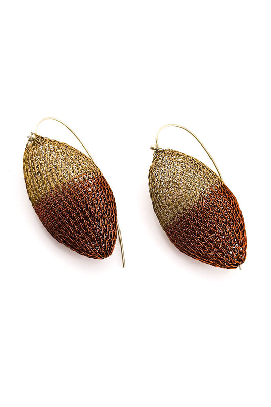 Beetle Earrings Brs/Cpr