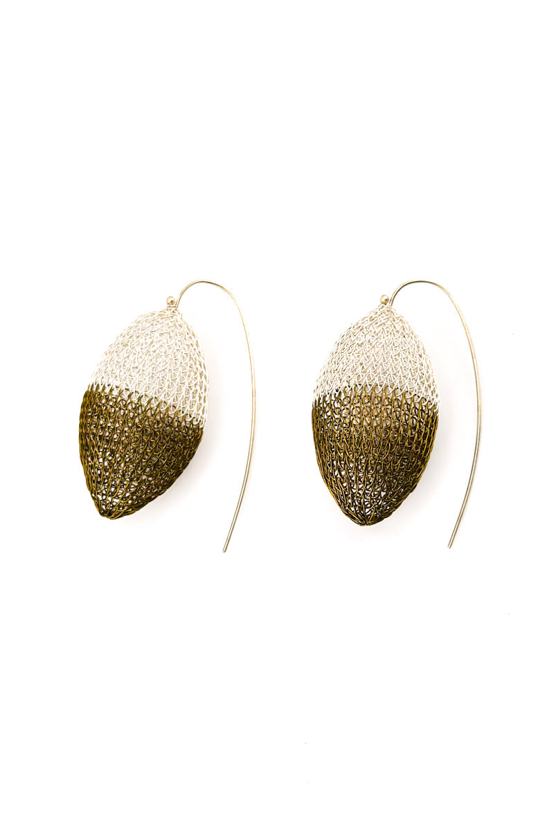 Beetle Earrings Slv/Antq